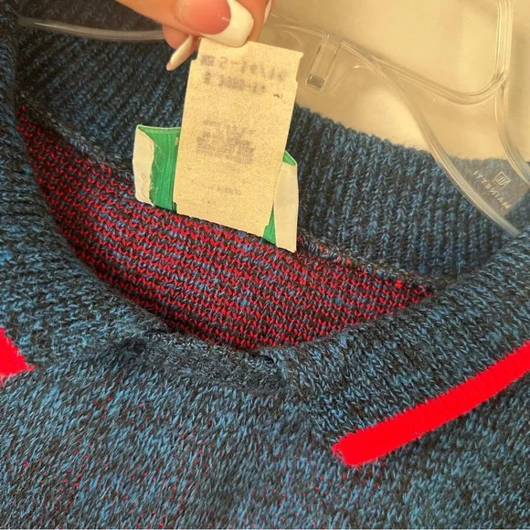 3/$20 💥 JP Knits Vintage Sweater Embroidered Double Headed Eagle Collared USA - Picture 14 of 16